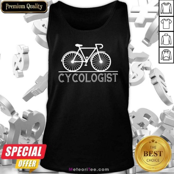The Bicycle Cycologist Tank Top- Design By Meteoritee.com