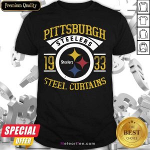 Pittsburgh Steelers 1933 Steel Curtains Shirt - Design By Meteoritee.com