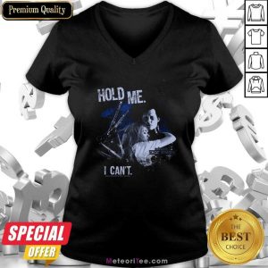 Edward Scissorhands Hold Me I Can’t V-neck - Design By Meteoritee.com