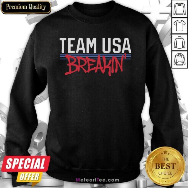 Team Usa Breaking Graffiti Sweatshirt- Design By Meteoritee.com