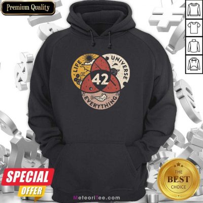 42 The Answer To Life Universe And Everything Hoodie- Design By Meteoritee.com