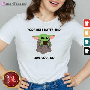 Baby Yoda Best Boyfriend Love You I Do V-neck- Design By Meteoritee.com