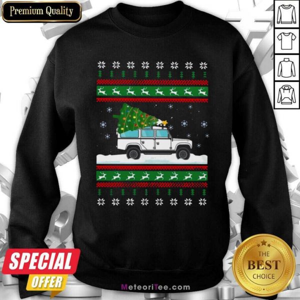 Defender Christmas Tree Ugly Sweatshirt - Design By Meteoritee.com