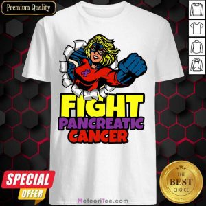 Fight Pancreatic Cancer Purple Ribbon Women Girls Shirt - Design By Meteoritee.com