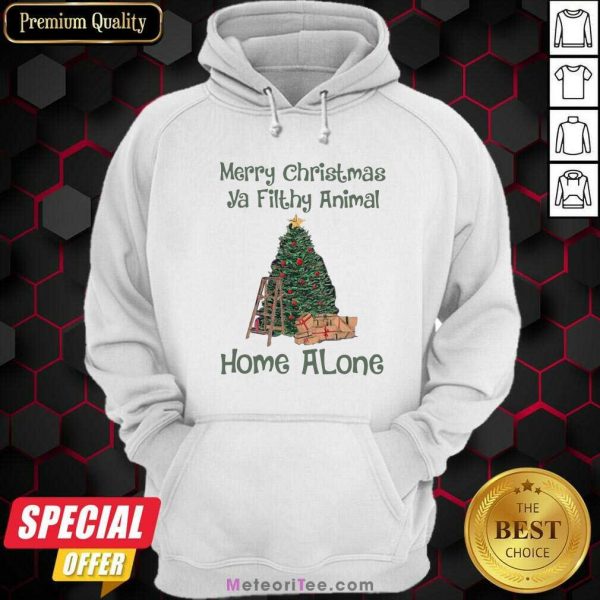 Merry Christmas Ya Filthy Animal Home Alone Christmas Tree Hoodie - Design By Meteoritee.com