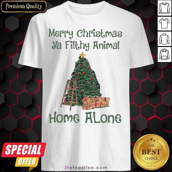 Merry Christmas Ya Filthy Animal Home Alone Christmas Tree Shirt - Design By Meteoritee.com