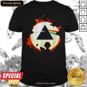 Snoopy And Friends Watch The Moon Pink Floyd Shirt - Design By Meteoritee.com
