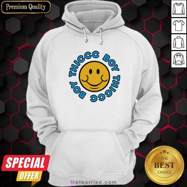 Thicc Boy Brendan Schaub Merch Thiccc Boy Smiley Hoodie- Design By Meteoritee.com