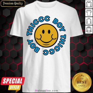 Thicc Boy Brendan Schaub Merch Thiccc Boy Smiley Shirt - Design By Meteoritee.com