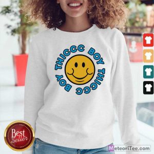 Thicc Boy Brendan Schaub Merch Thiccc Boy Smiley Sweatshirt- Design By Meteoritee.com