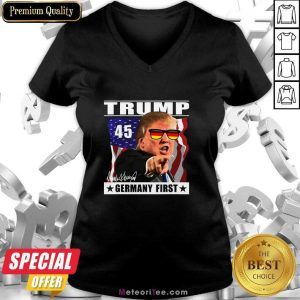 Trump 2020 Germany First USA Elections 2020 American Flag V-neck - Design By Meteoritee.com