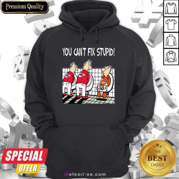 You Can’t Fix Stupid Funny Kansas City Chiefs NFL Hoodie - Design By Meteoritee.com