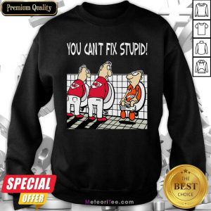 You Can’t Fix Stupid Funny Kansas City Chiefs NFL Sweatshirt- Design By Meteoritee.com