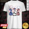 Cows Blue White Red American Flag Shirt - Design By Meteoritee.com