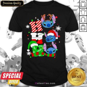 Ho Ho Ho Stitch Reindeer Elf Santa Xmas Shirt - Design By Meteoritee.com