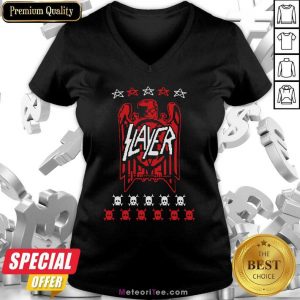Slayer Eagle Skull V-neck- Design By Meteoritee.com