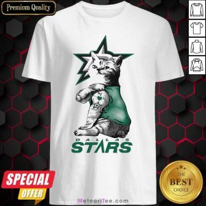 Tattoo Cat I love Dallas Stars Shirt- Design By Meteoritee.com