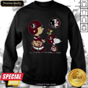 The Peanuts Charlie Brown And Snoopy Woodstock Florida State Seminoles Football Sweatshirt- Design By Meteoritee.com