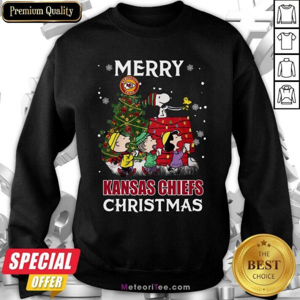 The Peanuts Merry Kansas Chiefs Christmas Sweatshirt- Design By Meteoritee.com
