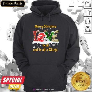 Love Merry Christmas To All And To All A Kansas City Chiefs Hoodie - Design By Meteoritee.com