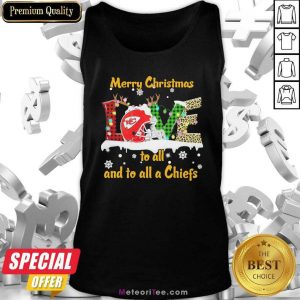 Love Merry Christmas To All And To All A Kansas City Chiefs Tank Top - Design By Meteoritee.com