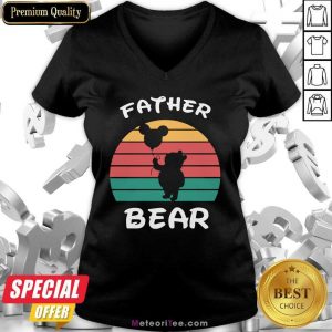 Father Bear Disney Vintage Retro V-neck - Design By Meteoritee.com
