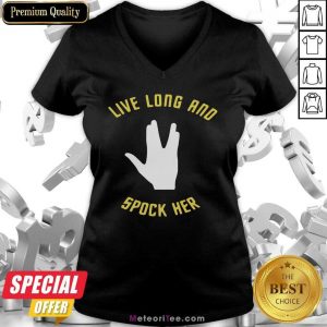 Live Long And Spock Her V-neck- Design By Meteoritee.com
