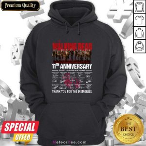 The Walking Dead 11th Anniversary Thank You For The Memories Signatures Hoodie - Design By Meteoritee.com