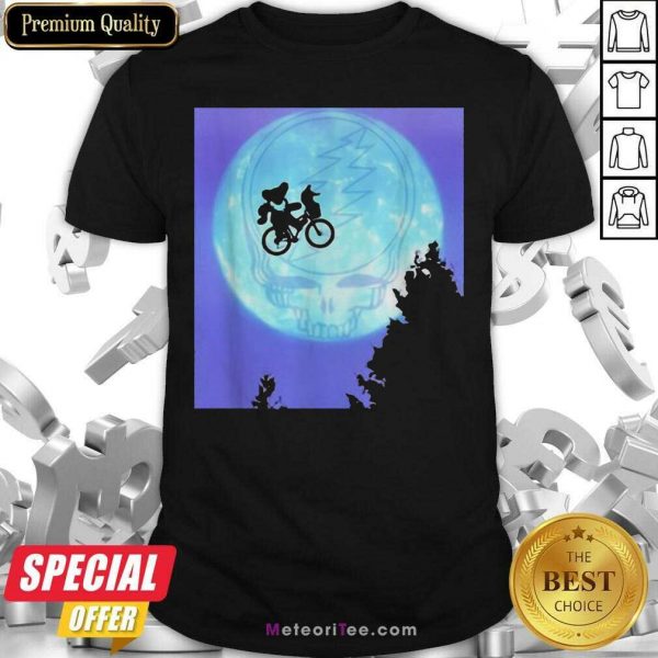 Bear Cycling The Moon Grateful Dead Shirt - Design By Meteoritee.com