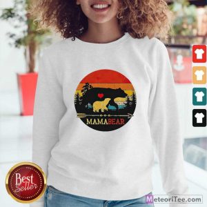 Mama Bear Vintage Sunset Sweatshirt - Design By Meteoritee.com