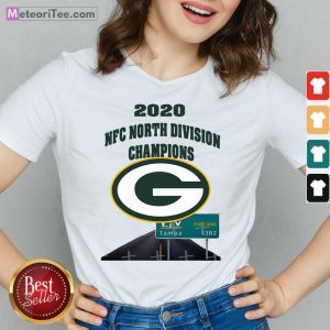 Green Bay Packers 2020 Nfc North Division Champions Tampa V-neck - Design By Meteoritee.com