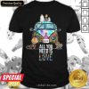 Hippie Bus Snoopy Charlie Brown All You Need Is Love Autism Shirt - Design By Meteoritee.com