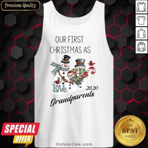 Snowman Our First Christmas Love 2020 Grandparents Tank Top - Design By Meteoritee.com