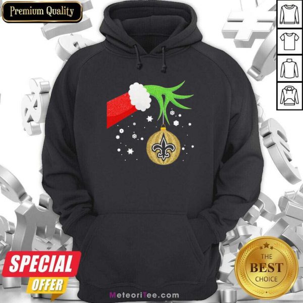 The Grinch Christmas Decoration New Orleans Saints NFL Hoodie - Design By Meteoritee.com