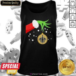 The Grinch Christmas Decoration New Orleans Saints NFL Tank Top - Design By Meteoritee.com