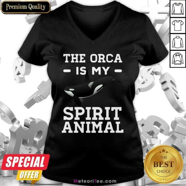 The Orca Is My Spirit Animal Killer Whale V-neck - Design By Meteoritee.com