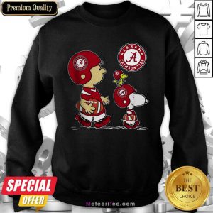 The Peanuts Charlie Brown And Snoopy Woodstock Alabama Crimson Tide Football Sweatshirt - Design By Meteoritee.com