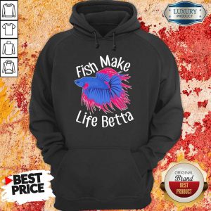 Bewildered Fish Make 4 Life Betta Hoodie - Design by Meteoritee.com
