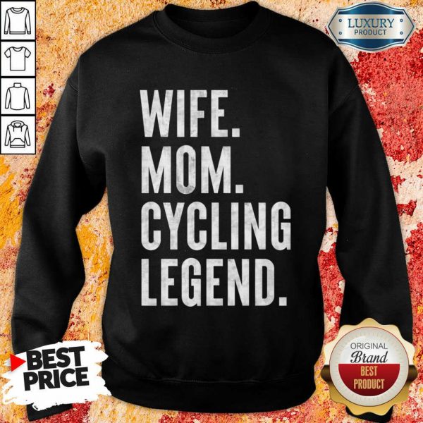 Delighted Wife Mom Cycling 1 Legend Sweatshirt - Design by Meteoritee.com