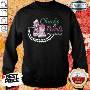 Irritated Kamala Harris Chucks And Pearls 1908 Sweatshirt
