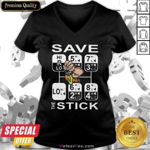 Save The Stick V-neck - Design By Meteoritee.com