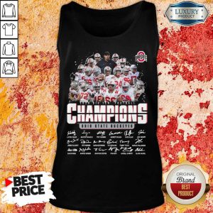 Terrified Ohio State 2020 Champions Player 4 Signatures Tank Top - Design by Meteoritee.com