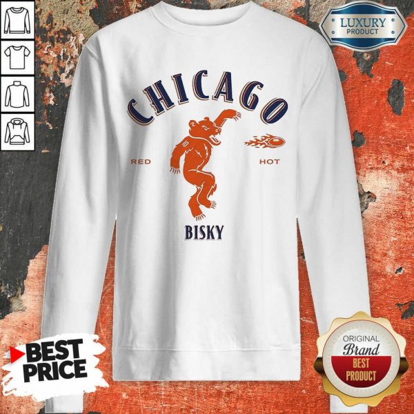 Upset Chicago Bears Red 2 Hot Bisky Sweatshirt - Design by Meteoritee.com