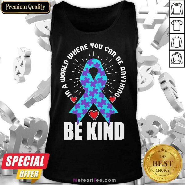 Be Kind Suicide 4 Awareness Tank Top - Design By Meteoritee.com
