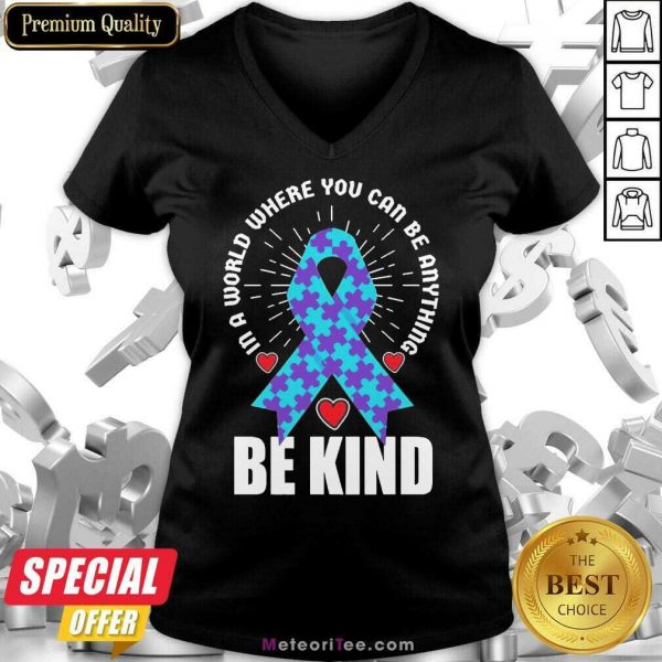 Be Kind Suicide 4 Awareness V-neck - Design By Meteoritee.com