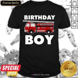 Birthday Boy 6 Fire Truck Shirt - Design By Meteoritee.com