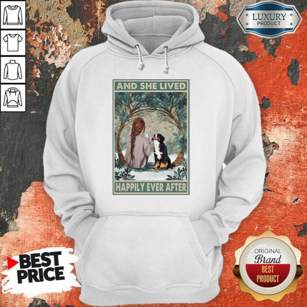 Nice Bernese Mountain Happily Ever After Vertical Poster Hoodie