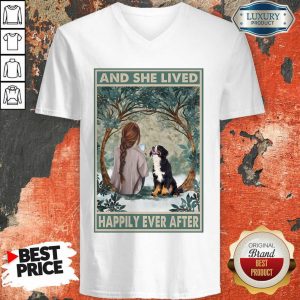 Nice Bernese Mountain Happily Ever After Vertical Poster V-neck