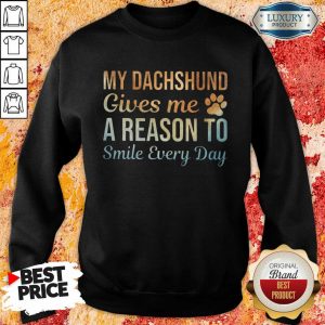 Dog My Dachshund Reason To Smile Sweatshirt