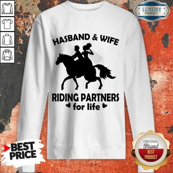 Horse Husband And Wife Riding Partners Sweatshirt